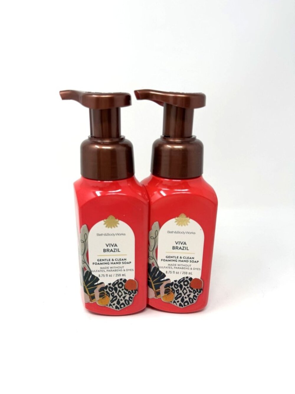 Bath & Body Works 2 Viva Brazil Foaming Hand Soap 8.75 Fl Oz Gentle Cleansing